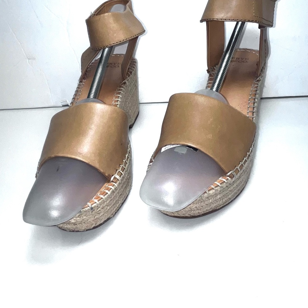 Frye & Co. Amber Espadrille Wedge Chunky Boho Platform Ankle Strap Sandal Sz 10